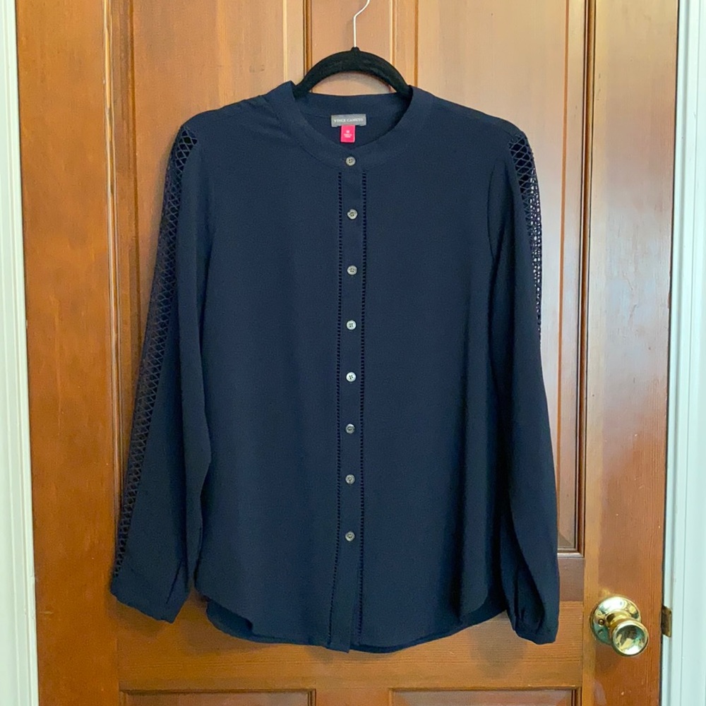 Vince Camuto Navy Blouse